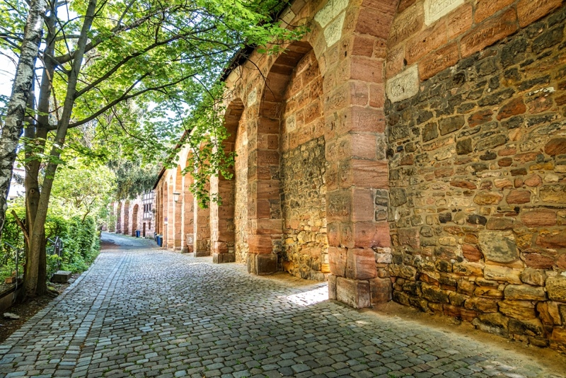 Die alte Stadtmauer in Nürnberg